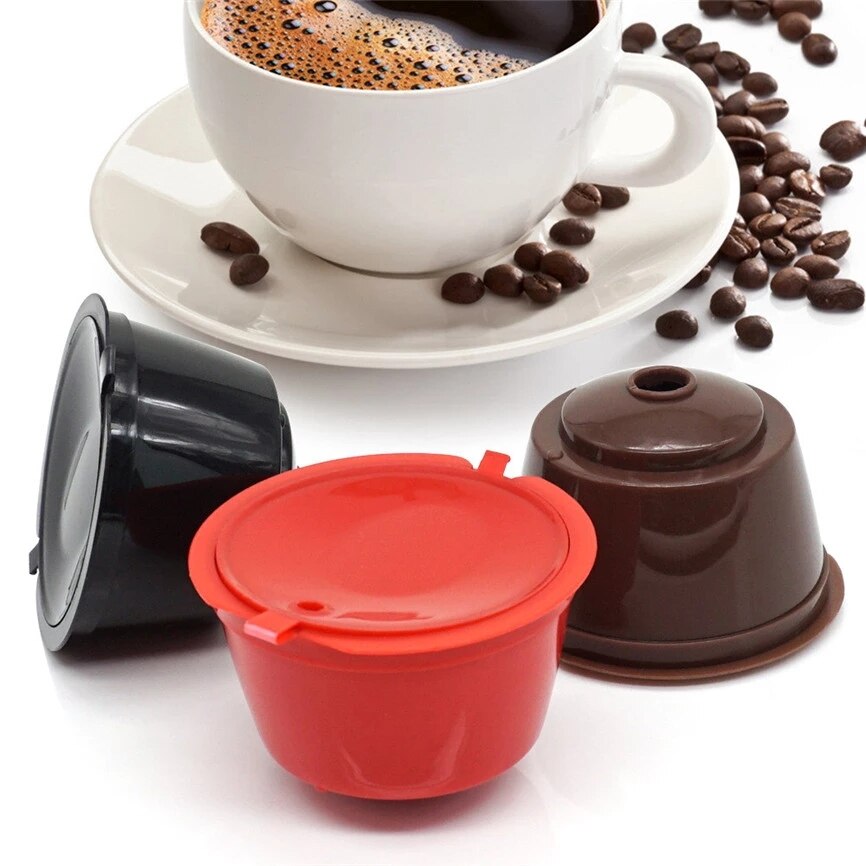 3 stk/pakning bruk 150 ganger dolce velbehag kaffekopp kapsel plastkapsel gjenfyllbar gjenbrukbar kompatibel med nescafe dolce velbehag