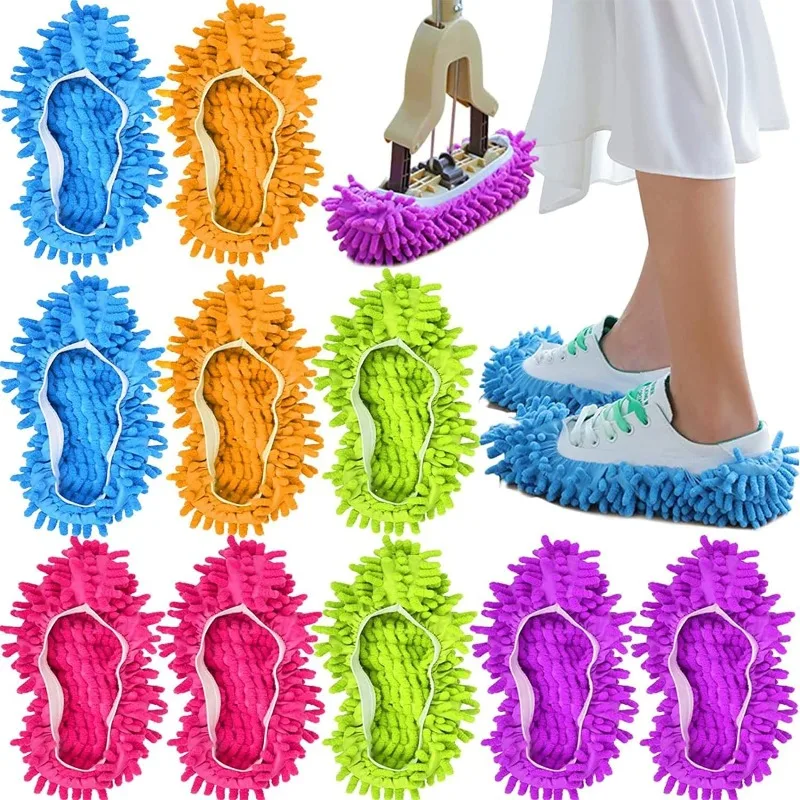 Zapatillas de limpieza de polvo para el hogar, paño de microfibra para limpiar zapatos, 1 piezas