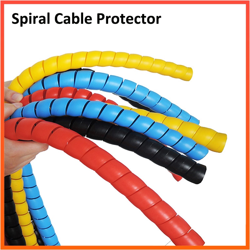 8mm 1m/ 35mm 0.45m Spiral Cable Protector Line Spiral Winding Cable Wire Cover Tube for Xiaomi M365 Ninebot Electric Scooter