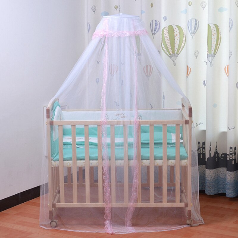 6 Kleuren 160*450Cm Meisjes Jongens Bed Kamer Muskietennetten Mesh Dome Gordijn Decoratie Netto Peuter Wieg cot Luifel Anti Mosquito