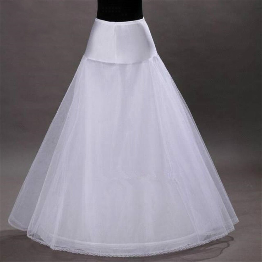 A-lijn Stijl Witte Petticoat Voor Jurk Een Hoops Bruiloft Accessoires Onderrok Gratis Size Crinoline