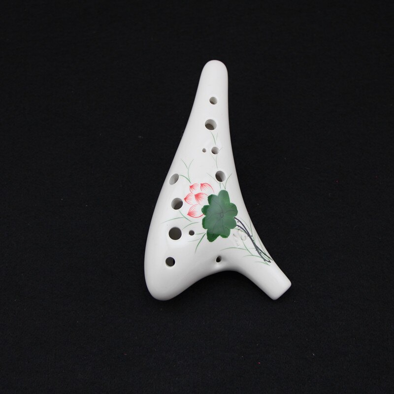 12 skrog keramisk ocarina fløyte alt c håndskriftstil musikkinstrument til nybegynnere: Farge 3