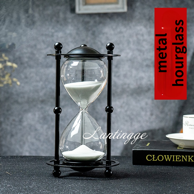 1Pc retro Metall Rahmen Leere Sanduhr Sanduhr Sand Timer für Sekretariat Heimat Zimmer Dekor Geburtstag Weihnachten Neuheit Preis