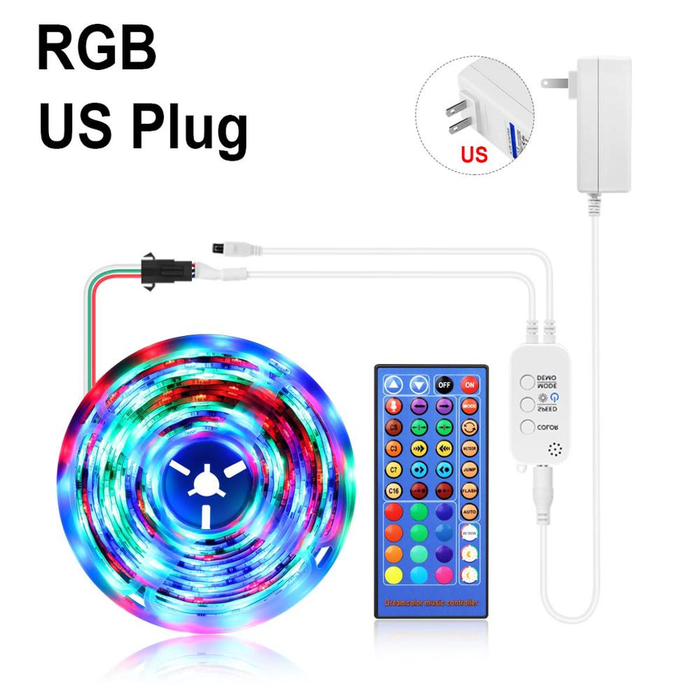Flexible Bluetooth Neon light WS2811 LED Strip RGB Neon Sign Music Sync Smart Home House Dream Party Room Decor Neon lighting: Set with US Plug / 5M