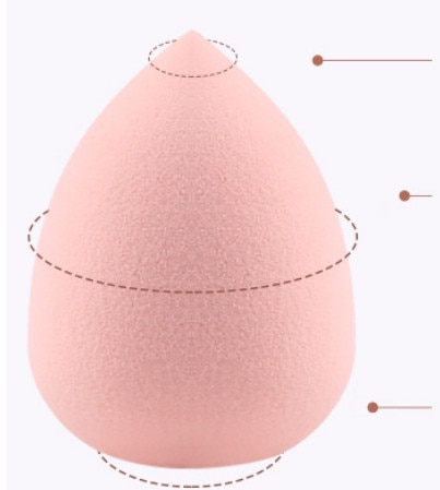 Puff cosmético en polvo para mujer, base de maquillaje esponja, belleza para maquillaje, herramientas y accesorios, forma de gota de agua, 1 ud.: Pink-SD