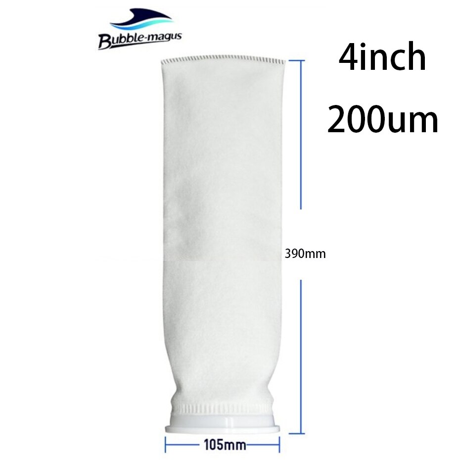 Soporte para calcetines y filtro de Acuario, Burbuja Magus, rejilla para filtro de pecera, bolsas de calcetines, cesta de plástico transparente de 4 pulgadas y 7 pulgadas: 4 inch 200 um