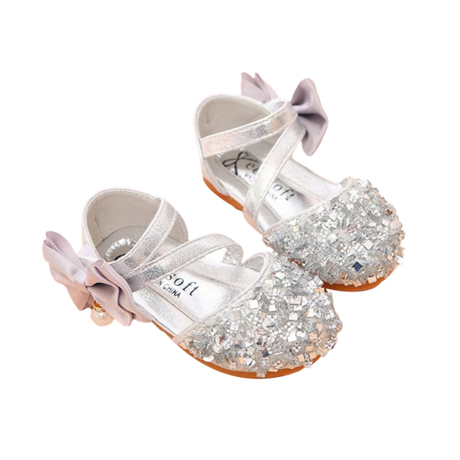 Citgeett Sommer Baby Mädchen Prinzessin Schuhe lässig Stil Pailletten Bowknot Nicht-Unterhose Schuhe Schleife: B / 24