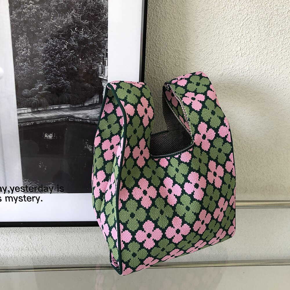 Mode Breien Pols Tas Vrouwen Handtas Handgemaakte Touw Geweven Clutch Purse Tote Shopper Tassen Voor Vrouwen 2022 Vrouwelijke: 4