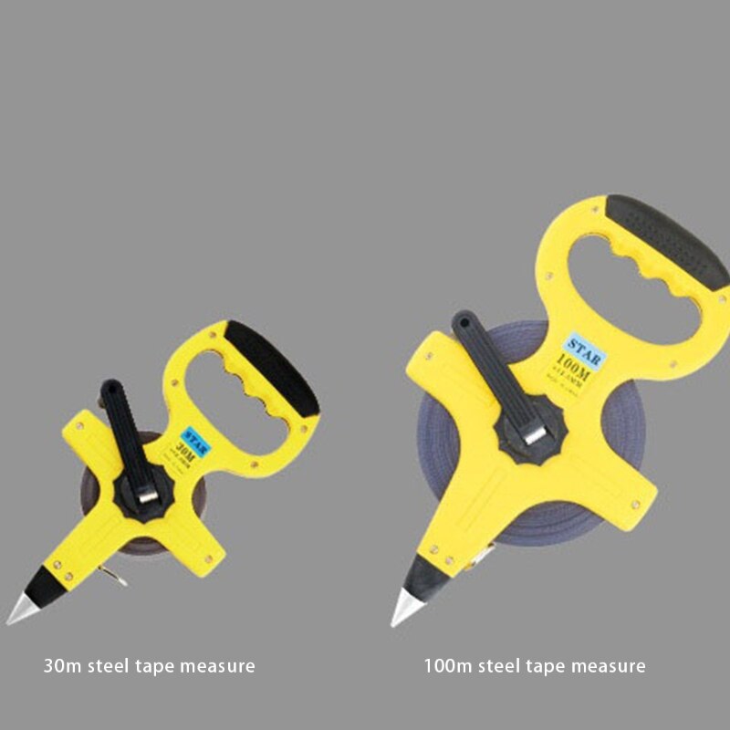 Steel Reel Long Open Reel Tape Measure Metric Scale Measuring Ruler Woodworking Tool Engineers Tool 30/100 Meters