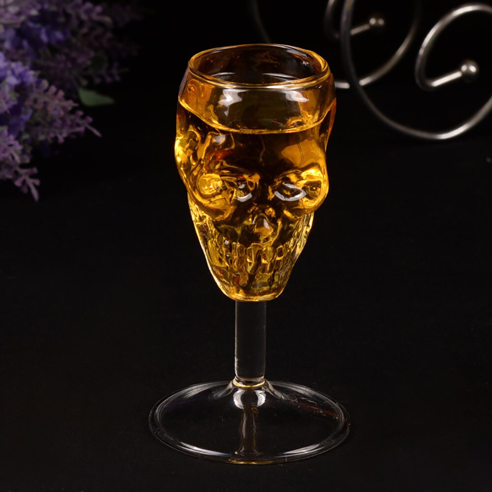 Creatieve Twee manieren Shot Transparante Kristallen Schedel Hoofd Glas Cup Voor Whiskey Glas Thee Cup Bar Home Decoratie Drinkware