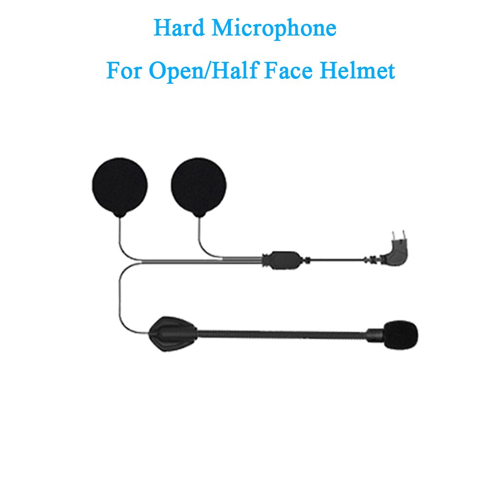 FreedConn R1plus-auriculares con micrófono suave/duro para cara abierta/medio casco/abatible hacia arriba + T-MAX 2 en 1: Hard microphone