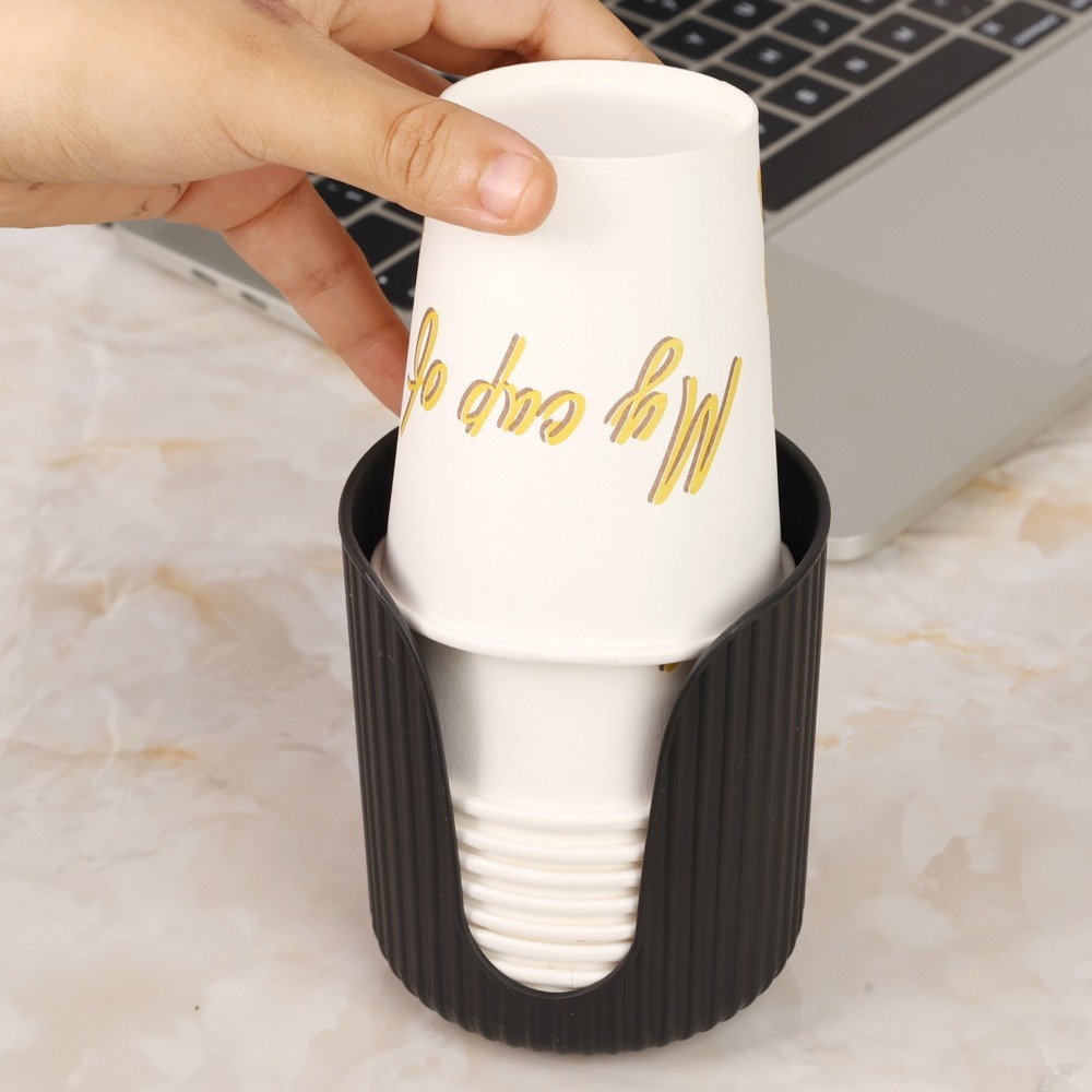 Distributeur de gobelets en plastique T1, porte-gobelet double pratique, stockage de gobelets en papier de poulet, présentoir de gobelets, fournitures pour la maison, évaluation