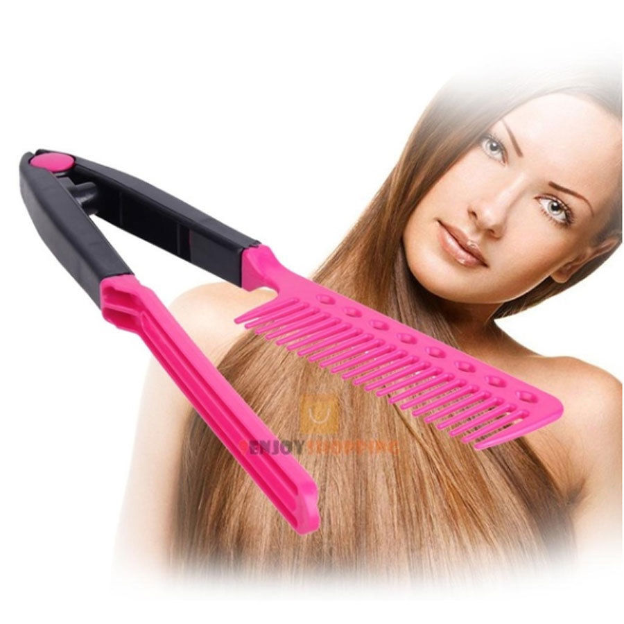 Straight Hair Comb Brush Tool For Dry Iron Hair Curl to Straight Hair Shaper