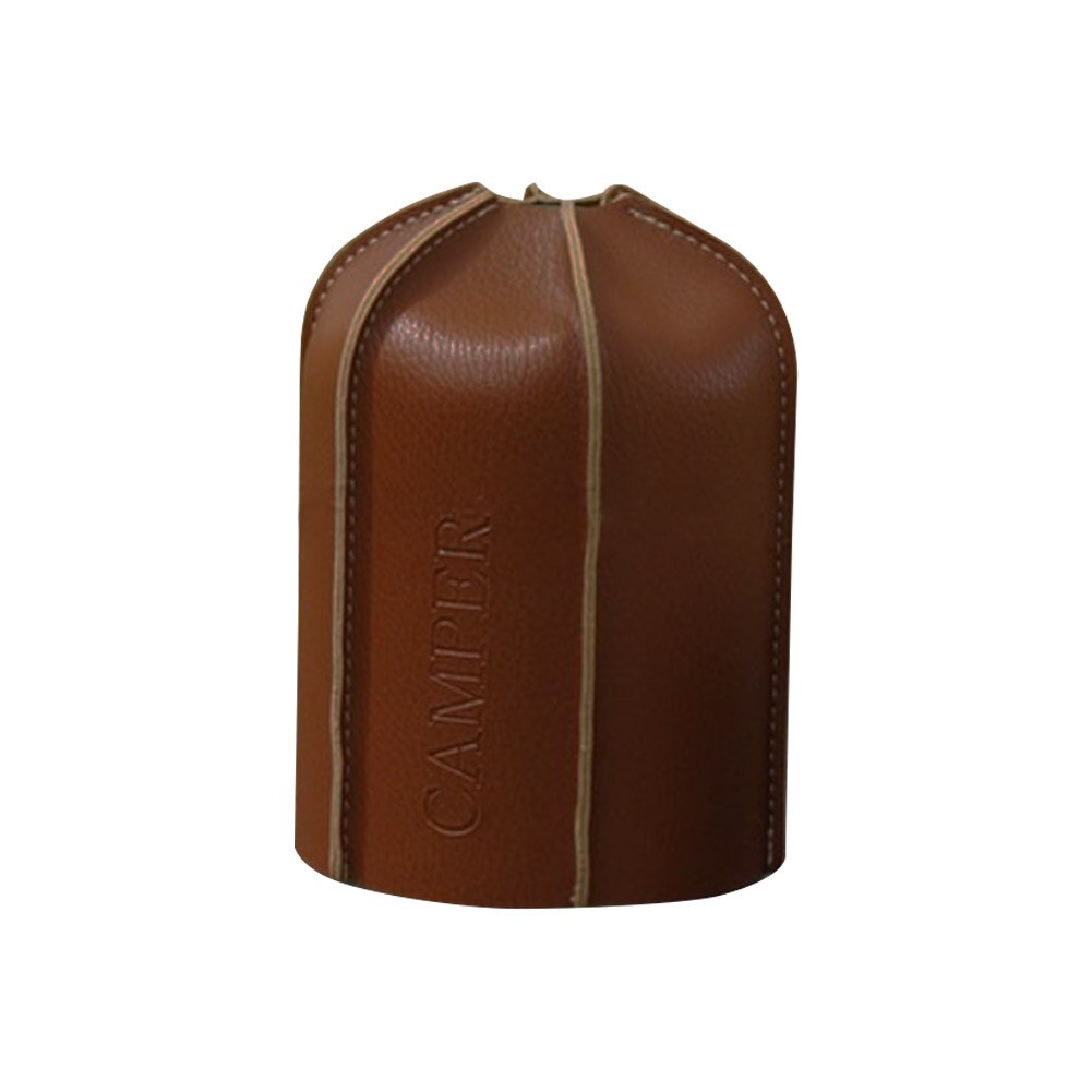 Camping Gas Tank Leather Case 450/230G Gas Bus Beschermhoes Duurzaam Bus Cover Bag Brandstof Cilinder Opslag tas: Coffee 450g