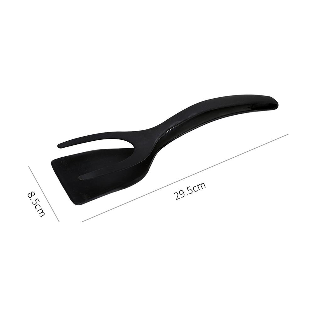 Silikon spatel stekt egg spatel 2- i -1 silikon egg turner pannekake brød grillspade tang til matte grep og snu