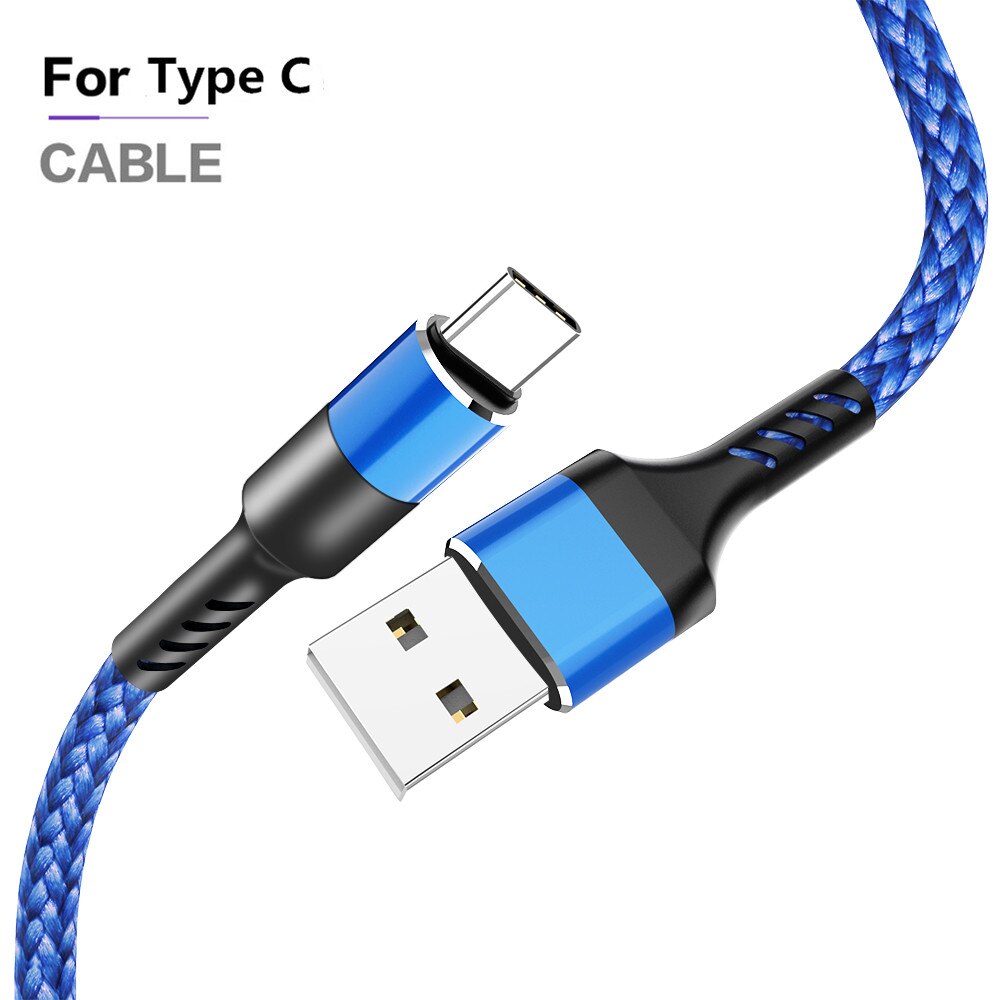 3a 1m cabo micro usb tipo c, cabo de carregamento rápido para samsung galaxy xiaomi redmi huawei p40 p30 carregador de celulares por usb pro: C