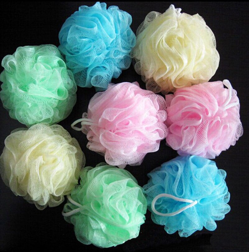 Bad Douche Zeep Bubble Body Wash Exfoliëren Scrub Puff Spons Mesh Net Ball Zachte
