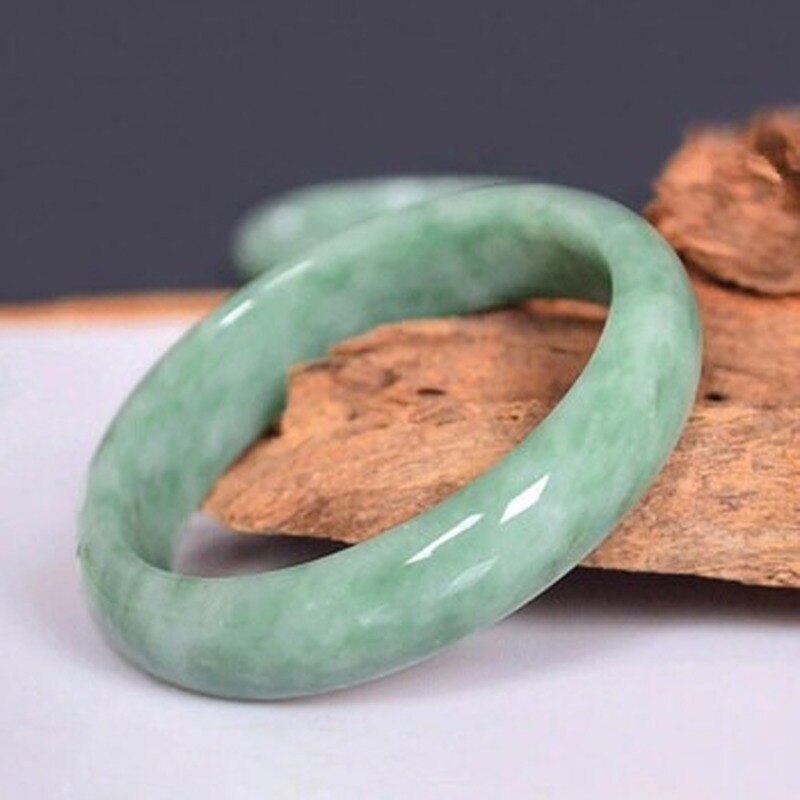 Genuine Natural Green Jade Bangle Bracelet Chinese Hand-Carved Charm Jewelry Accessories Amulet Men Women Lucky