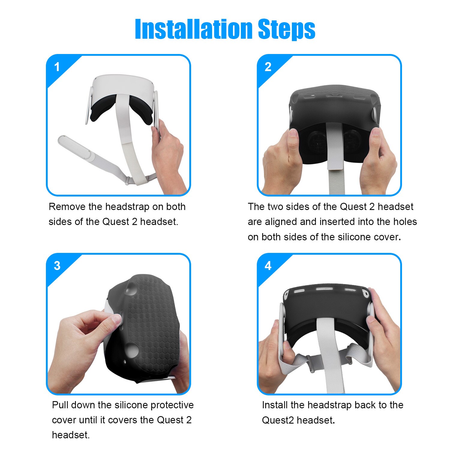 Siliconen Beschermhoes Voor Oculus Quest 2 Vr Headset Helm Hoofd Shell Anti-Krassen Case Voor Oculus Quest 2 accessoires