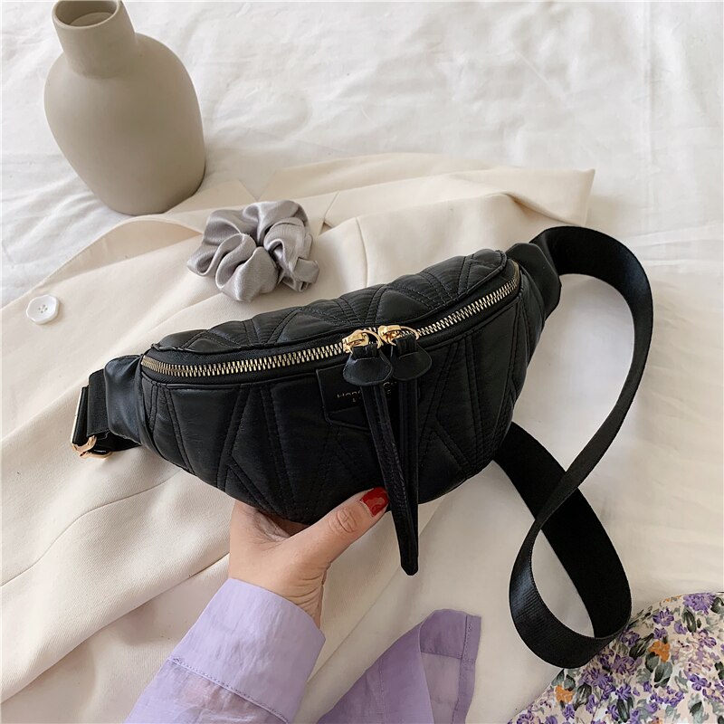 Splice Small PU Leather Crossbody Bags For Women Summer Solid Color Shoulder Handbags Female Travel Cross Body Bag: Black