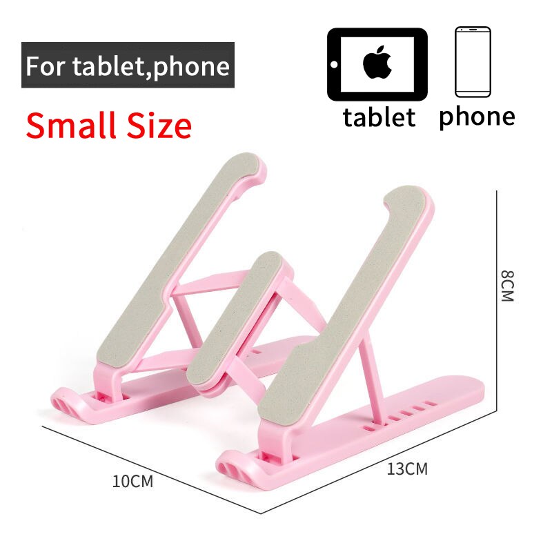 Universal Laptop Stand Adjustable Foldable Desk Rotation Support For MacBook Pro iPad PC Tablet Notebook Desktop Portable Holder: Pink Small1