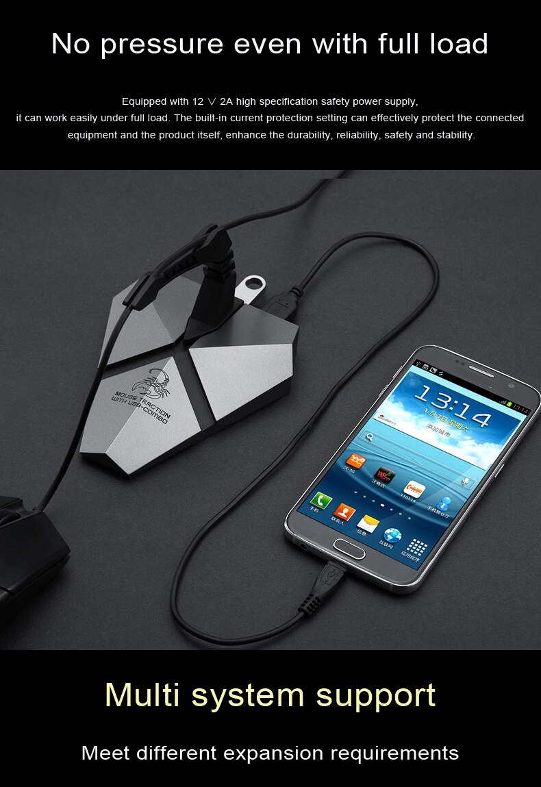 USB Hub Docking Station Universal Extension Hub Splitter Adapter Card Reader for Mobile Phone Computers