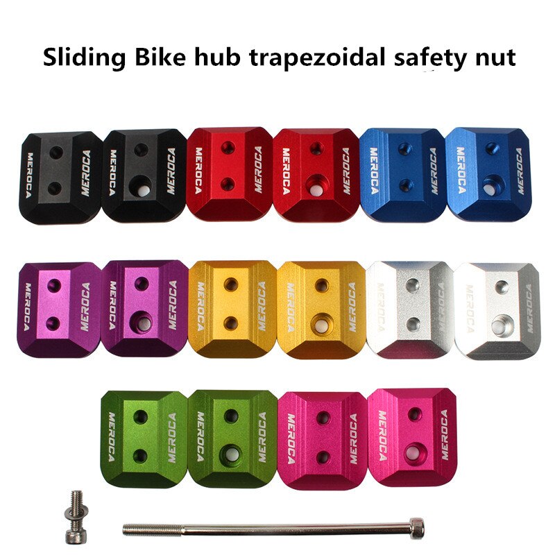 Meroca sliding push cykel nav sikkerhedsspænde skrue brudt trapezformet møtrik modificeret børne balance cykel roller slider s cykel