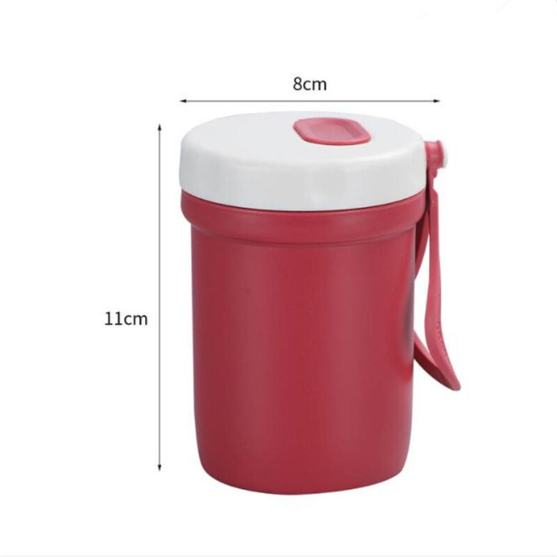 Plastic Anti-Brandwonden Water Cup Magnetron Afsluitbare Soep Cup Eenvoudige Ontbijt Cup Food Grade Drinken Ware: Hawthorn Red