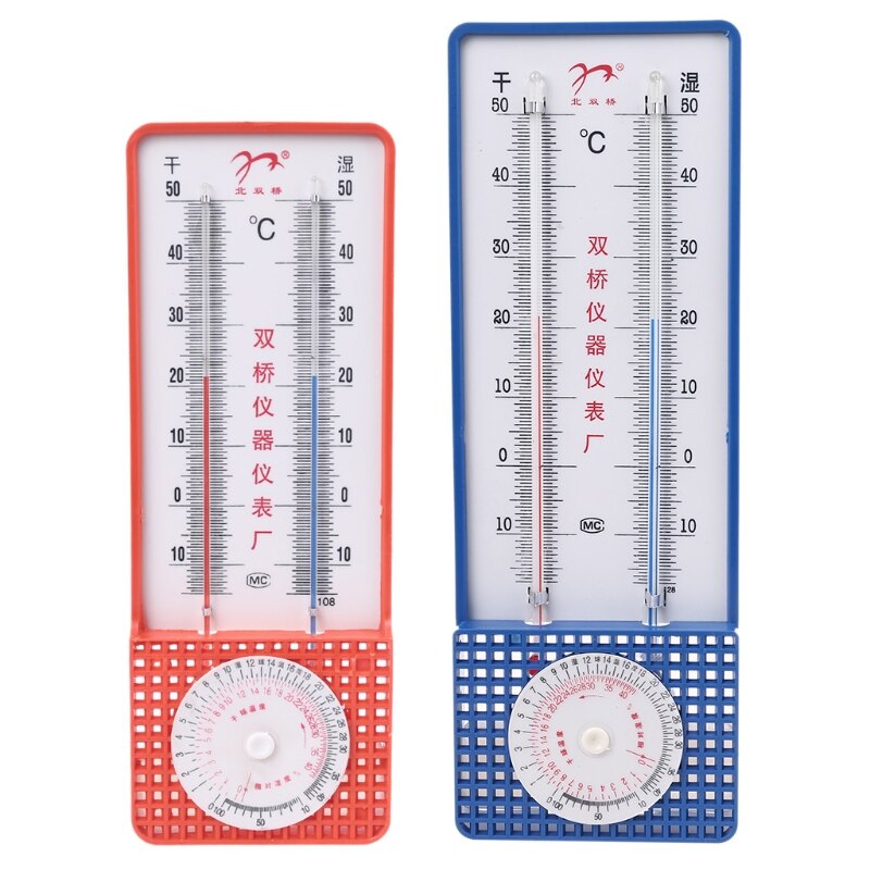 Wet and Dry Bulb Hygrometer Thermometer for Household Greenhouse Temperature RH Y4QC