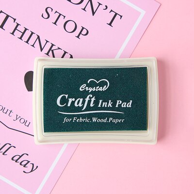 Enkele Solo Kleur Stempelkussen Blauw Koffie Geel Goud Zilver Kleuren Beschikbaar Diy Hobby Decoratie Inkt Pad Set: deep green