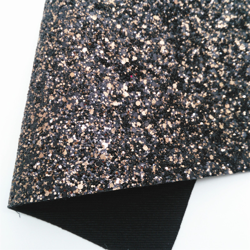 Black Mixed Brown Glitter leather, Metallic Snake synthetic leather, Glitter Suede Faux Leather Sheet For Bows DIY 21x29CM KM845
