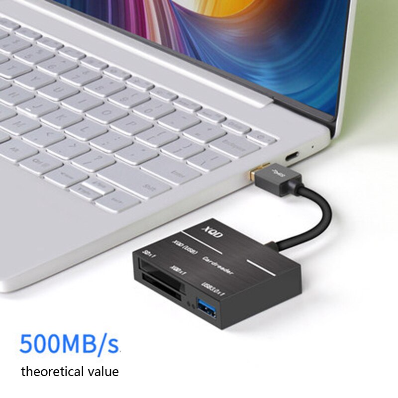 Lecteur de cartes XQD 500 USB 2.0 , 3.0 mo/s, lecteur de cartes mémoire haute vitesse pour Sony Lexar XQD avec port USB