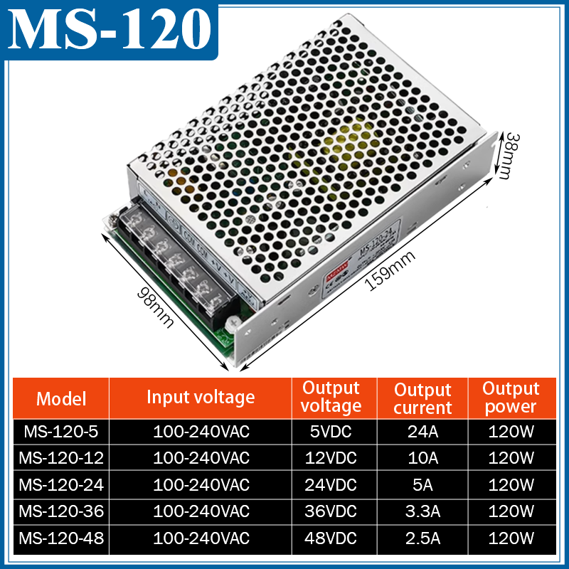 Switching Power Supply 220V AC to 24V/12V/36V DC 30A 1000W High Current Converter with Silent Cooling: Dark Grey / us
