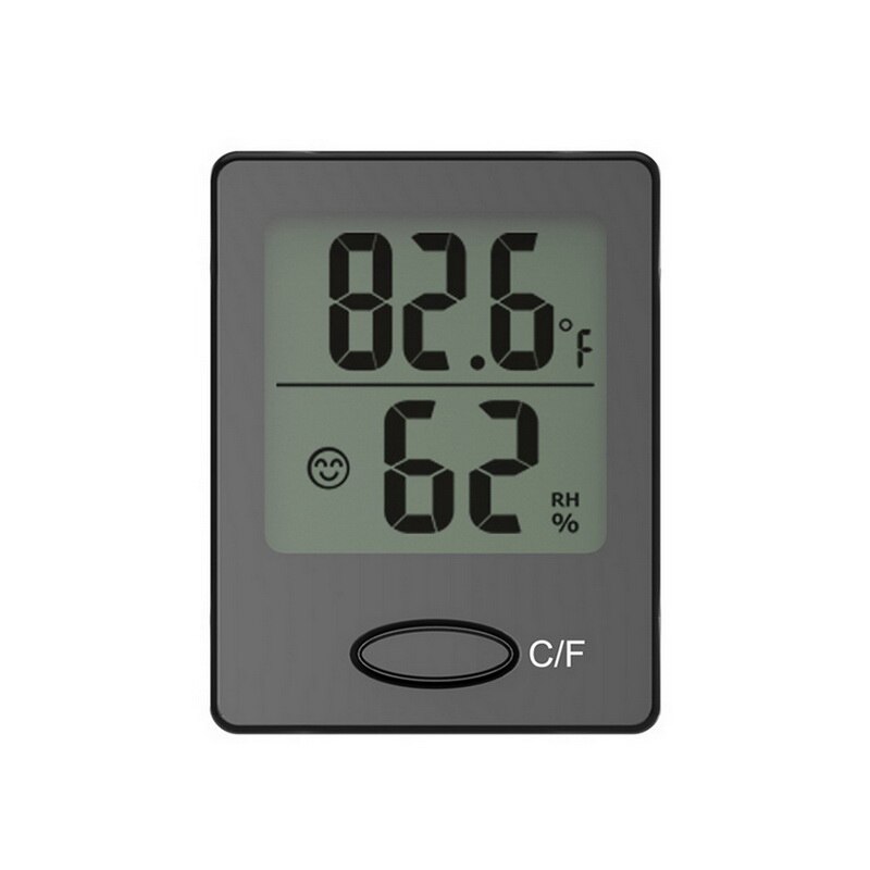Digital Thermometer Hygrometer Indoor Outdoor Temperature Humidity Meter C/F LCD Display Sensor Probe Weather Station: black