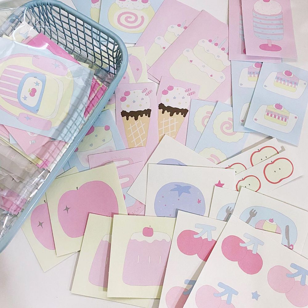 WAKAWAKA Cute Korean Deco Sicker for Scrapbook Stationery Diary Decoration Scrapbooking Journal Sketchbook Stickers Aesthetic