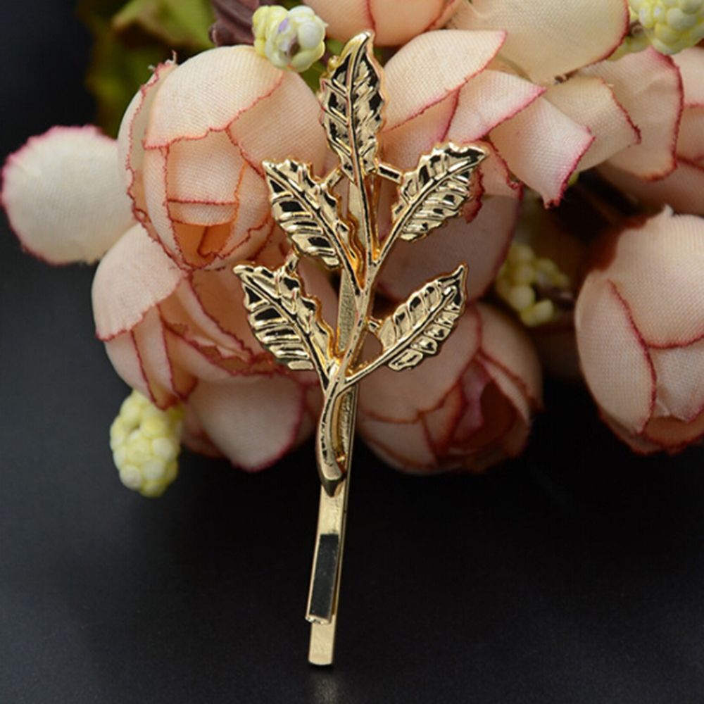 Hojas de rama de olivo de Metal perla Diadema con pinza de pelo peine horquilla pasador tocado con horquillas Accesorios Estilo de belleza, 1 ud.