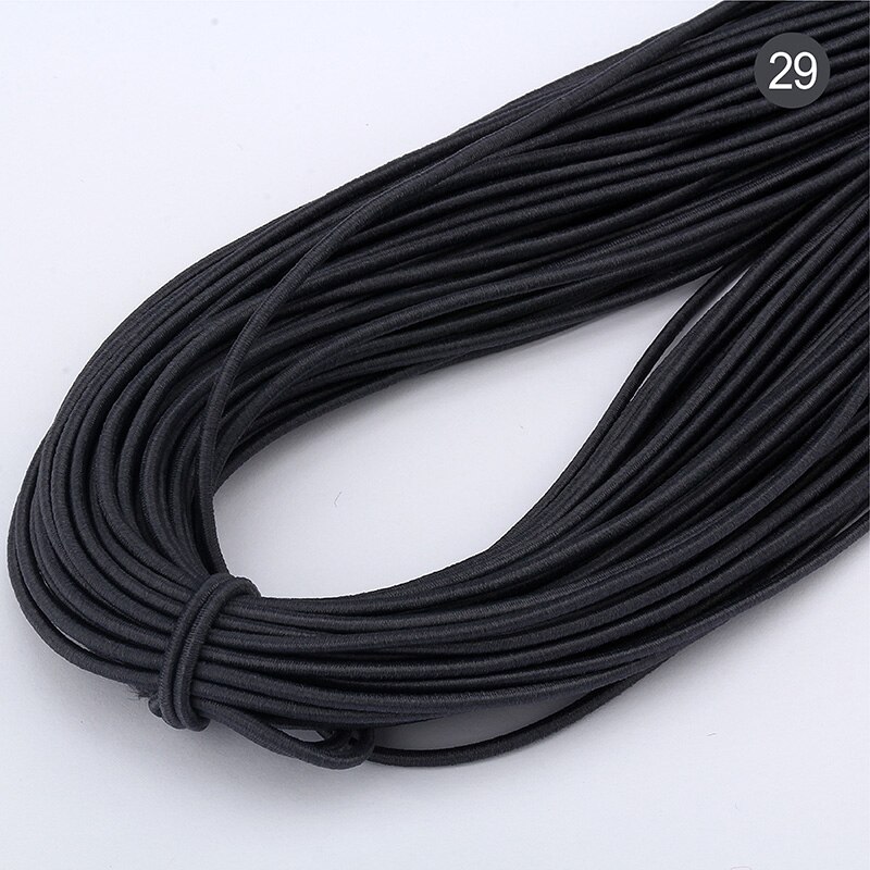 43 meter 2mm miljøvennlig rund gummi elastisk snor stretch elastiske bånd tau smykker armbånd lage plagg tag gjør selv håndverk: 25