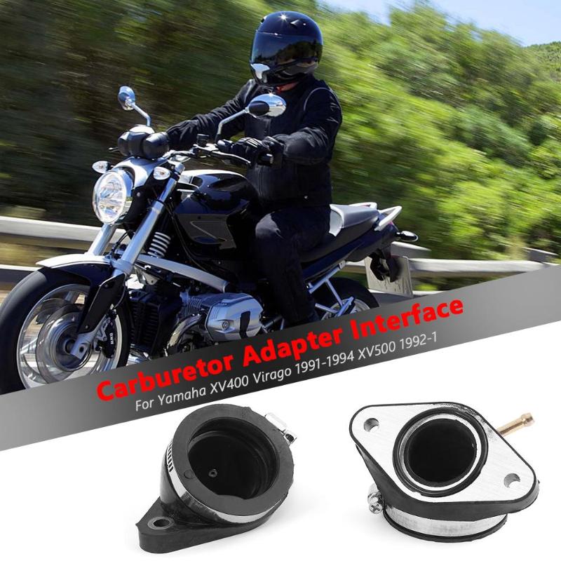 2 st kolhydratintag förgasare luftled boot interface adapter anslutning rör grenrör för  xv400 xv500 svarta biltillbehör