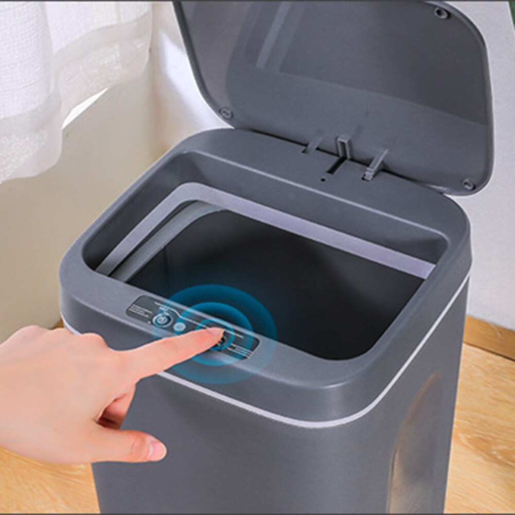 14L Intelligent Trash Can Smart Sensor Dustbin Automatic Sensor Electric Waste Bin Home Rubbish Can For Bathroom Kitchen Garbage
