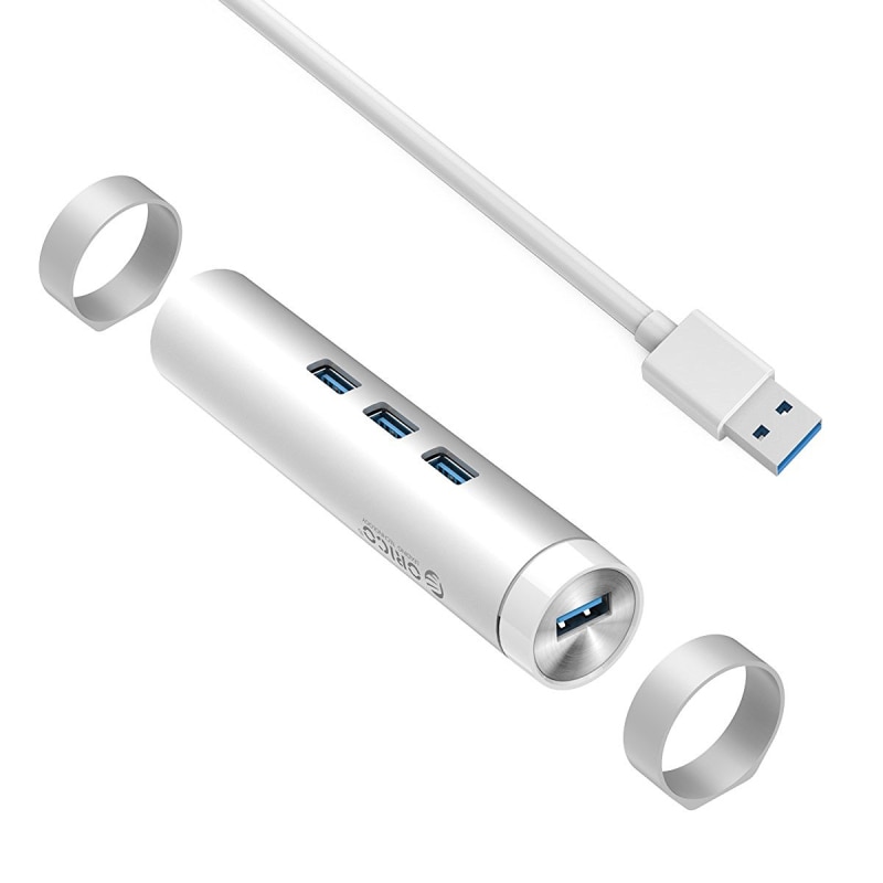 ORICO Cilindrico In Alluminio USB3.0 HUB USB C A Ethernet Adattatore di Rete 1000 Mbps RJ45 Splitter Per Macbook Samsung Huawei P20