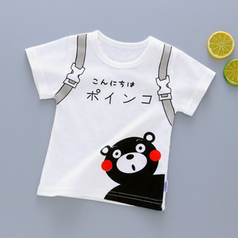 Kinderen Korte Mouwen T-shirts, Kleine En Middelgrote Meisjes, Zomer Katoen Dieptepunt Shirts, jongens Half Mouwen T-shirt Top
