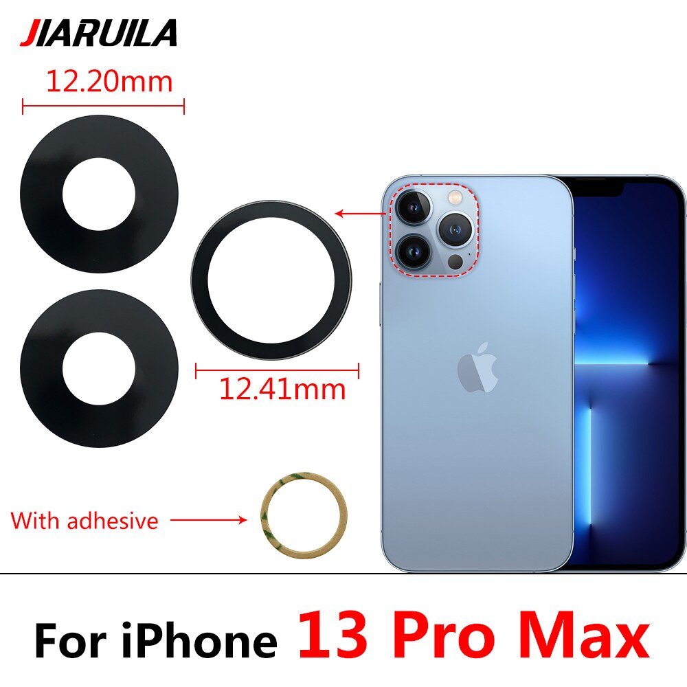 2Pcs/Lot, Back Camera Glass Lens Rear Camera Glass Glue For Iphone 11 12 13 Pro Max Mini Replace Repair Spare Part: For iPhone 13Pro Max