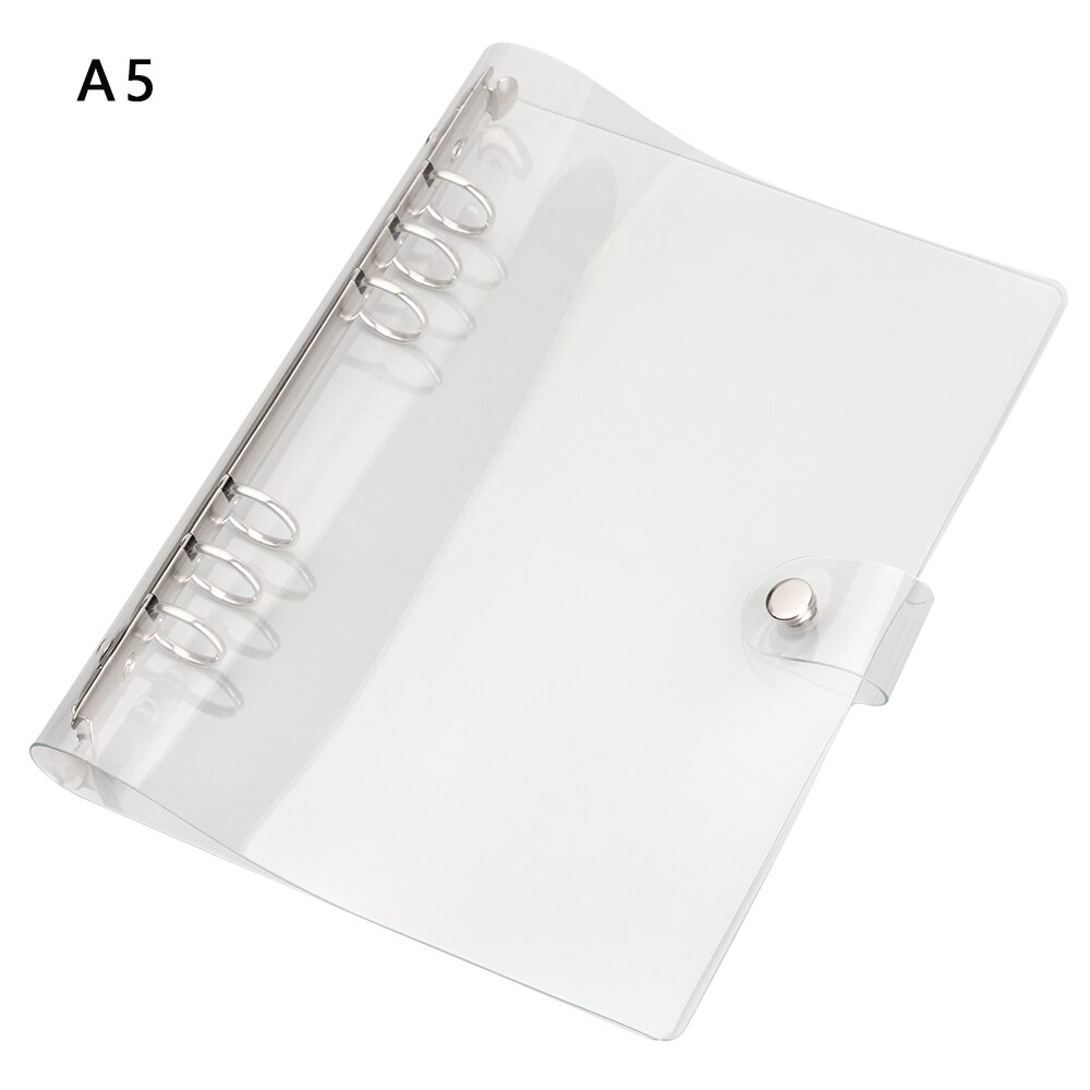 A5/a6/a7 gennemsigtig plastikfilfilmappe notesbog løvblad ringbinder planlægger dagsorden modtager pose kortopbevaring: A5