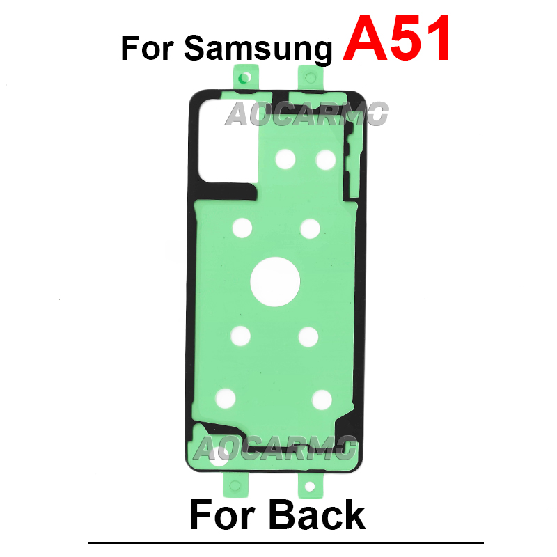 Pegatina para Samsung Galaxy A40 A41 A50 A51 A52 A60 A70 A71 A72 A73 A80 A730 A750 A920 cinta adhesiva de cubierta trasera pegamento: Azul cielo