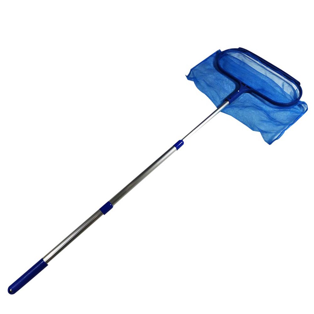46-105cm Pond Removal Cleaning Net w/Telescopic Pole Easy Carrying Leaf Rake Mesh Swimming Pool Skimmer Swimming Durable Parts