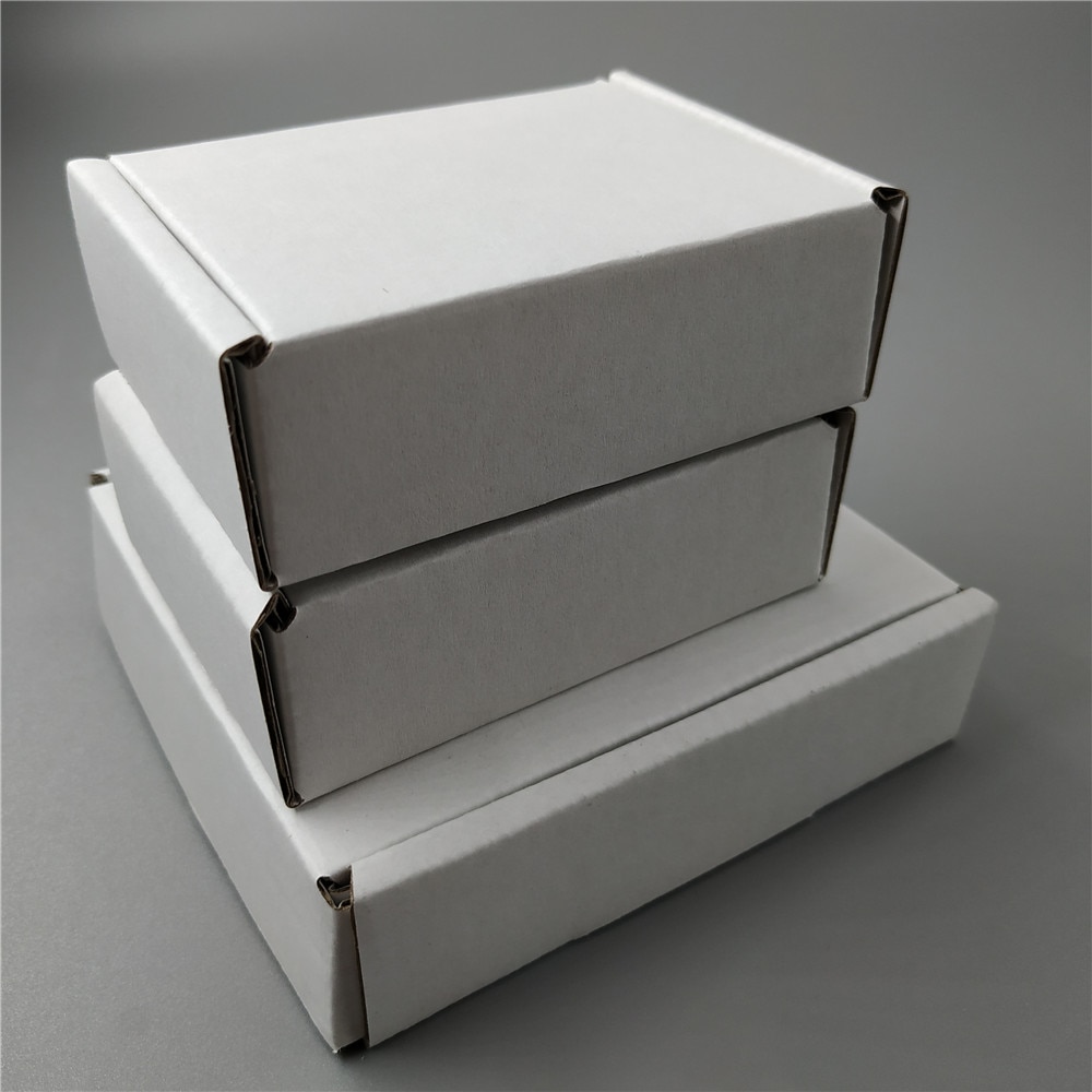 17cm 50pcs blank white Paper Post Pack Box Storage Online Shopping Express Boxes white Mailing Box