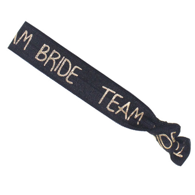 Team Bruid Bruidsmeisje hoed Haar Tie Polsbandje ring sluier sash crown tiara Bachelorette vrijgezellenfeest Wedding Bridal Shower decoratie: team bride tie