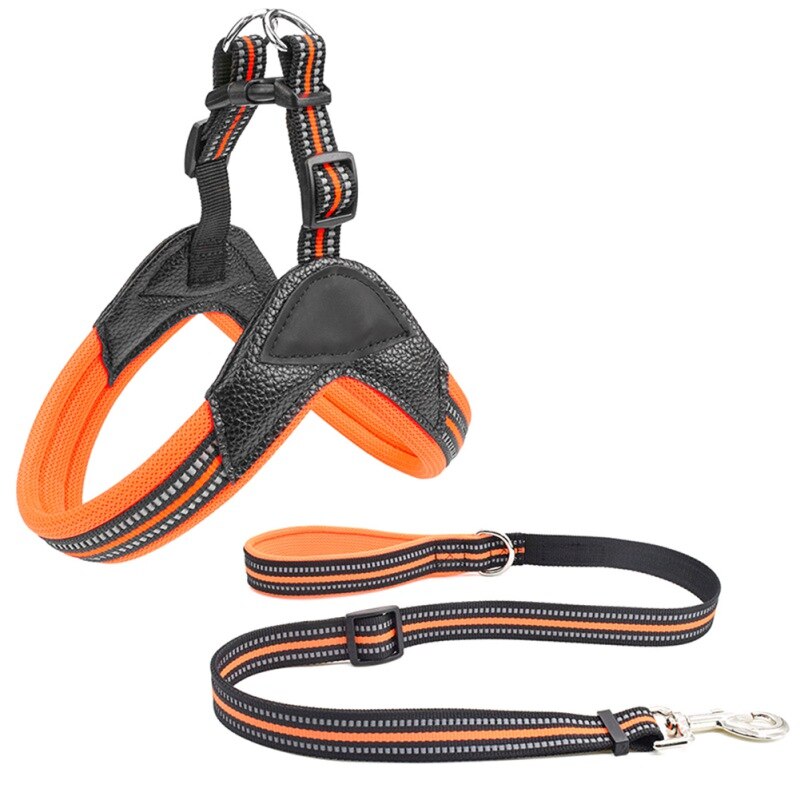 Pet Chest Strap Dog Pet Leash Reflective Explosion-Proof Flush.Dog Strap Set.: O / XS