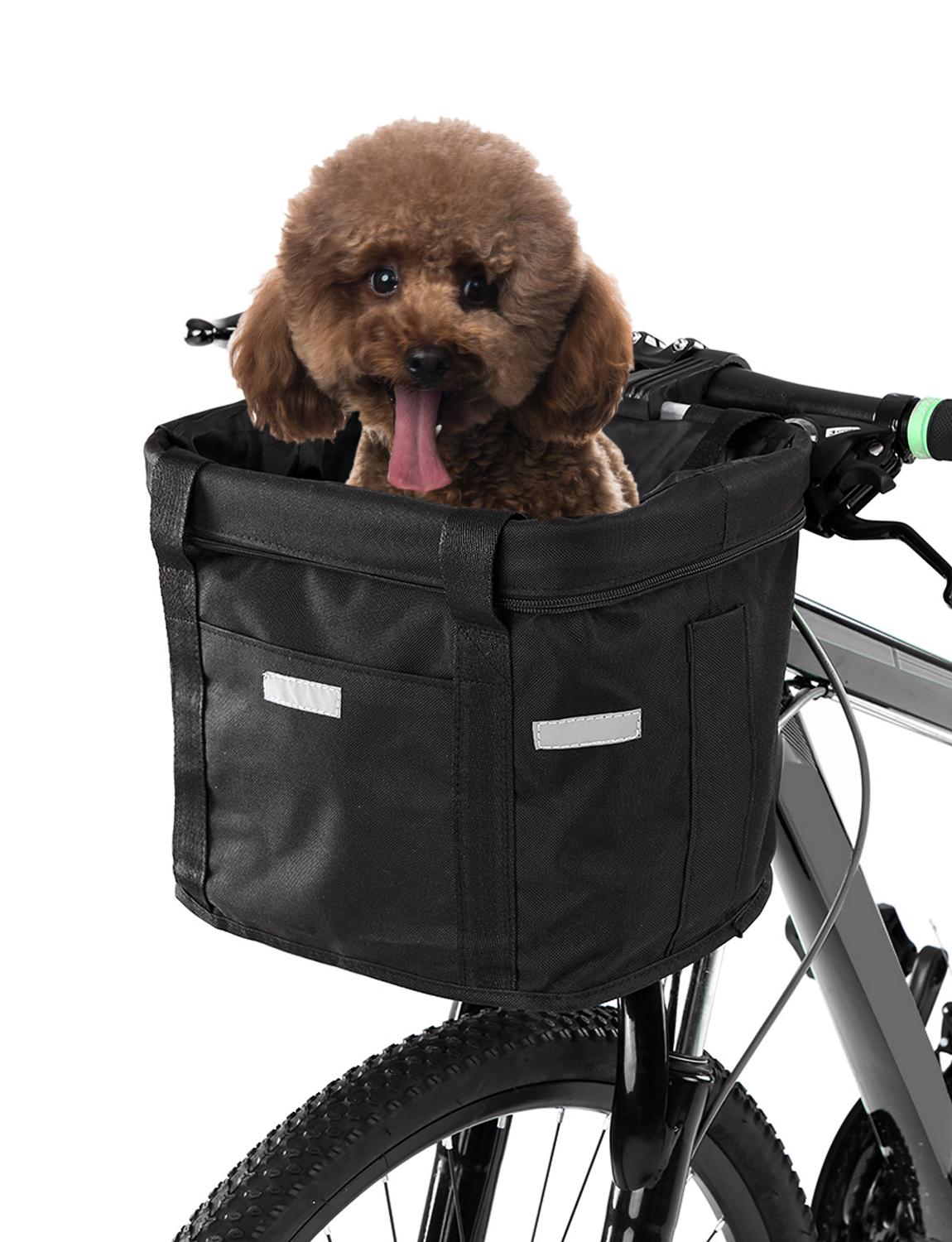 Cykel foran kurv aftagelig vandtæt cykel styr kurv kæledyr bæreramme taske cykel cykel front bagage: Størrelse 2