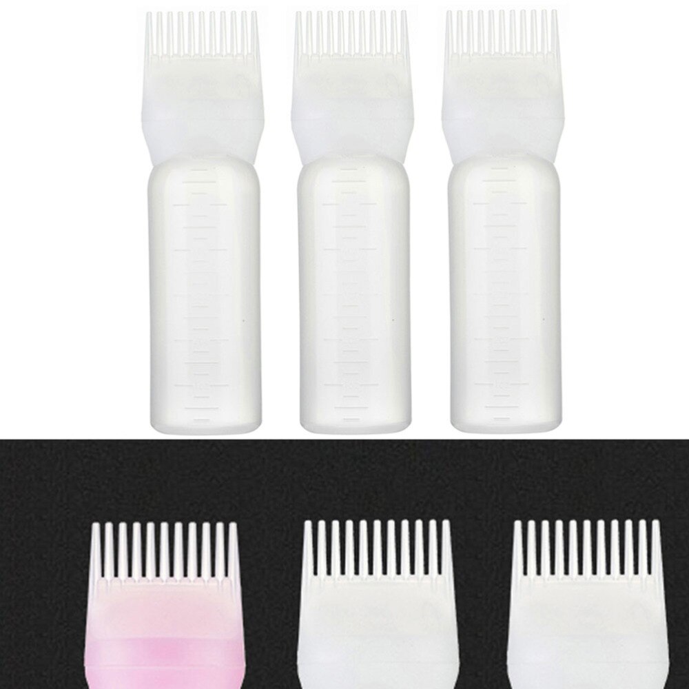3 stuks haarverffles shampoo kam fles kappersbenodigdheden kam applicator voor salon shampoo reiniging